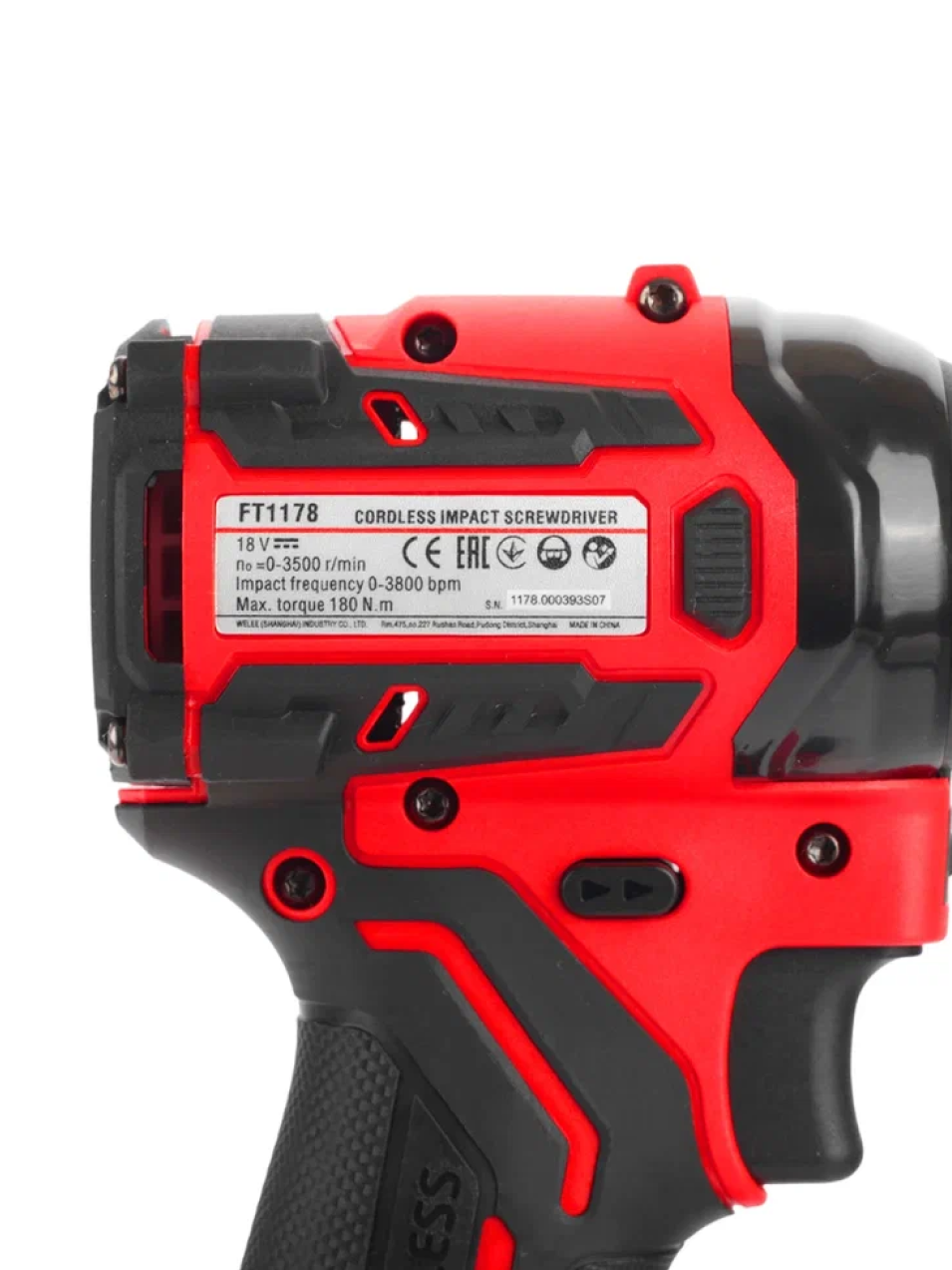 FT1178 Аккумуляторный винтоверт, HEX-impact, 180нм, 3 скорости, подсветка, без АКБ и З/У 1178 #